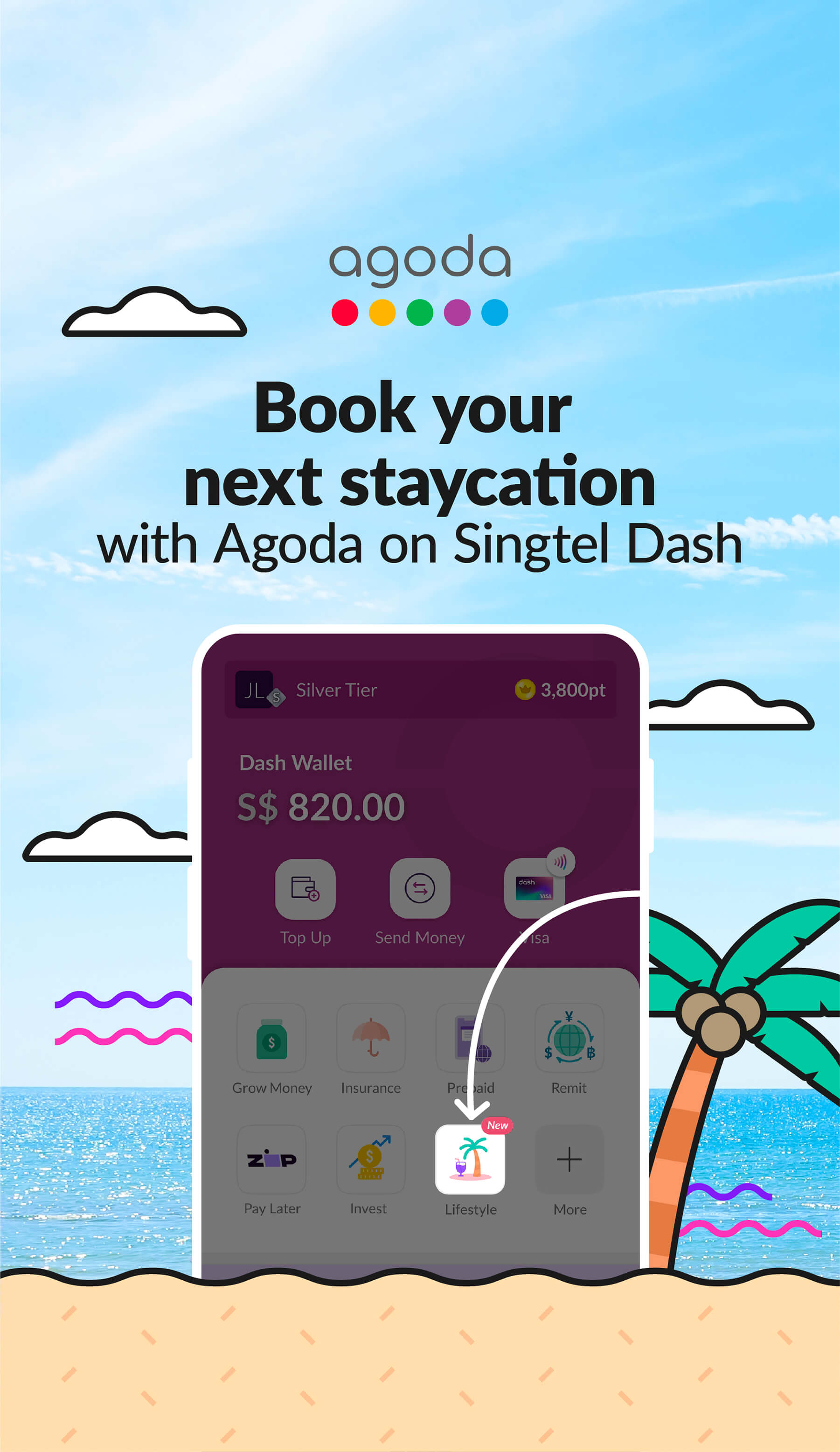Book Your next staycation with agoda n singtel dash