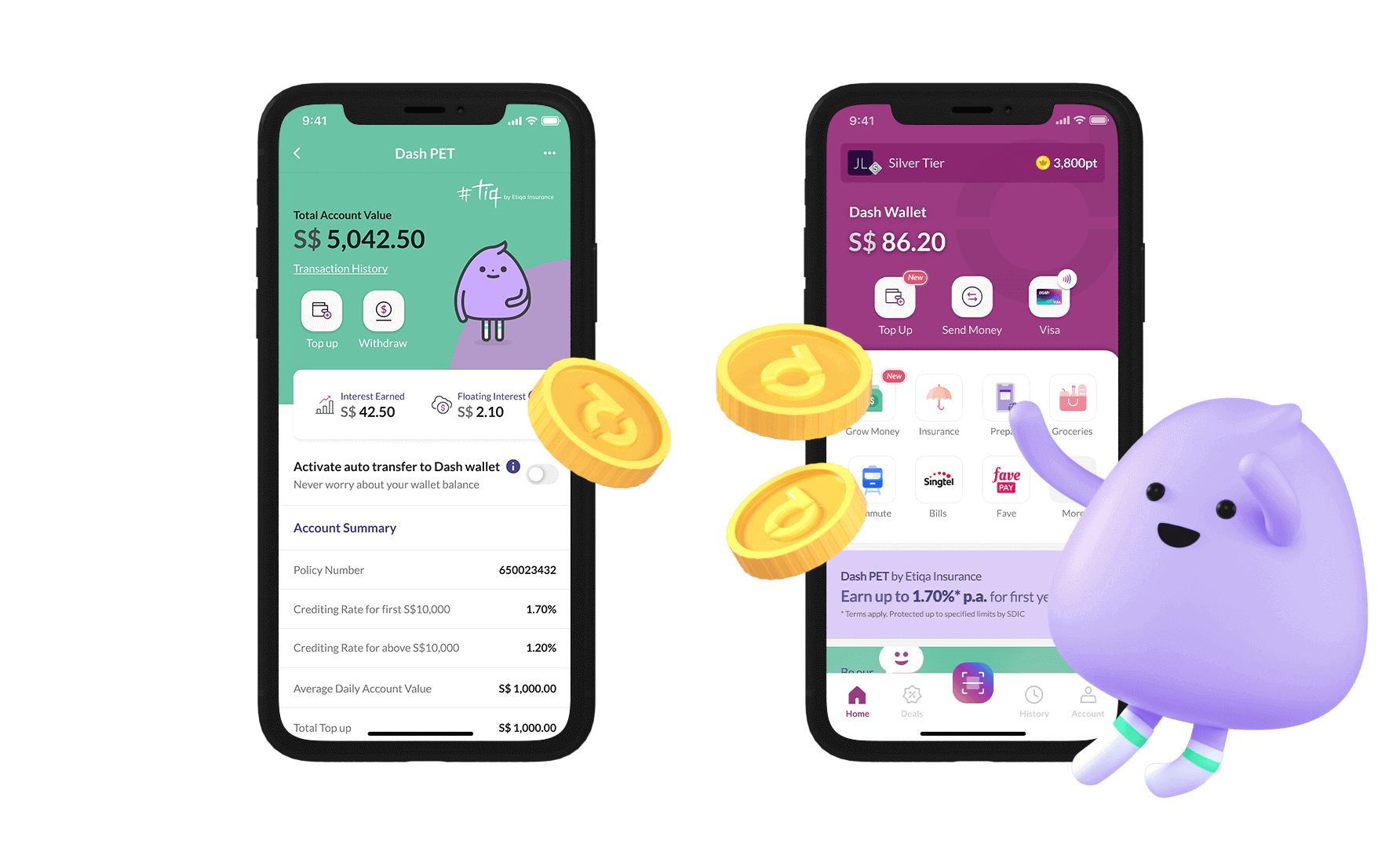 Dash PET | Earn up to 1.7% p.a. returns | Singtel Dash